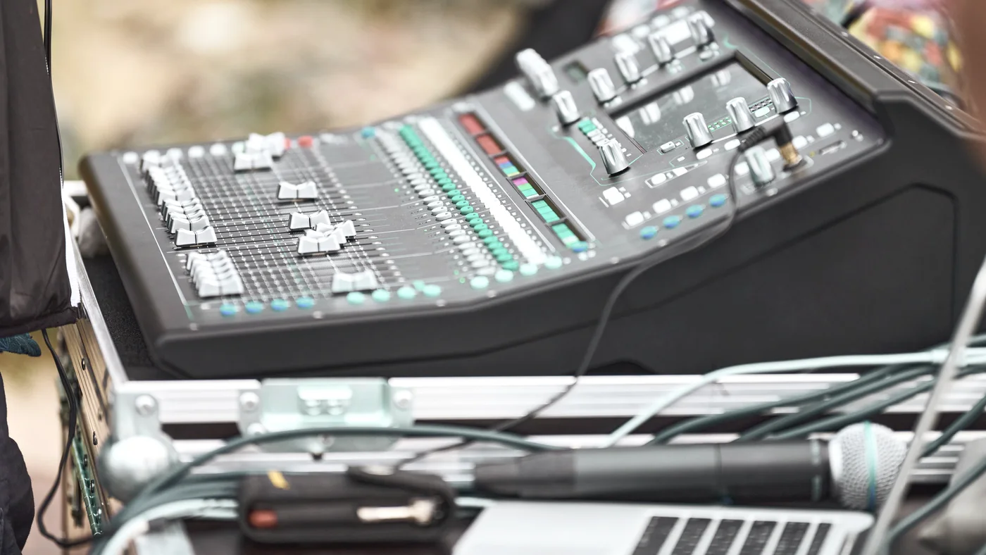 Front-of-house console at a live show